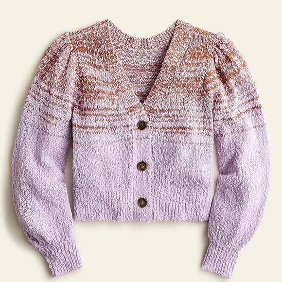 J. Crew Sweaters - NWT J.CREW Reversible Space-dyed Cardigan Sweater Purple S